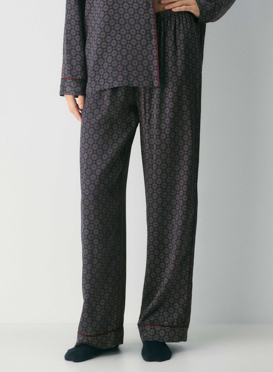 nightside silke pyjamasbukse admiral cardamon