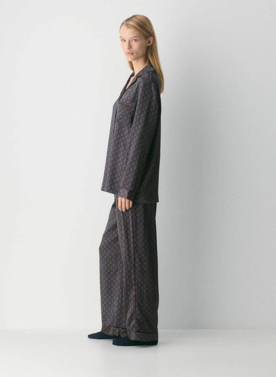 nightside silke pyjamasbukse admiral cardamon