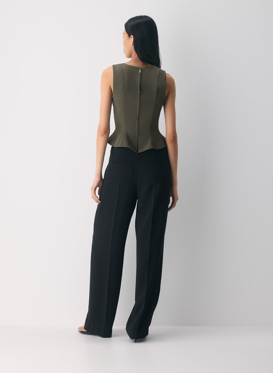 rhodora bustier - crepette mØrk olive