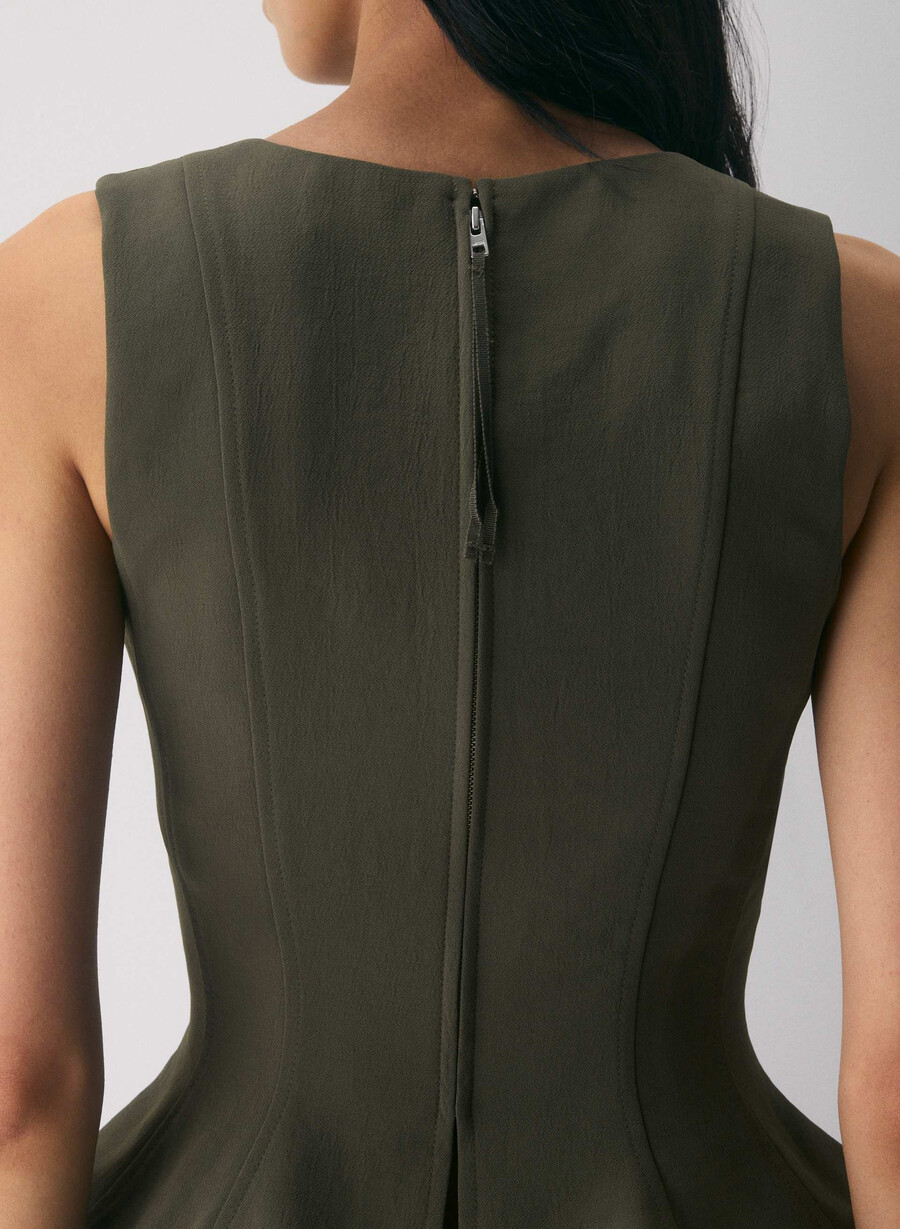 rhodora bustier - crepette mØrk olive