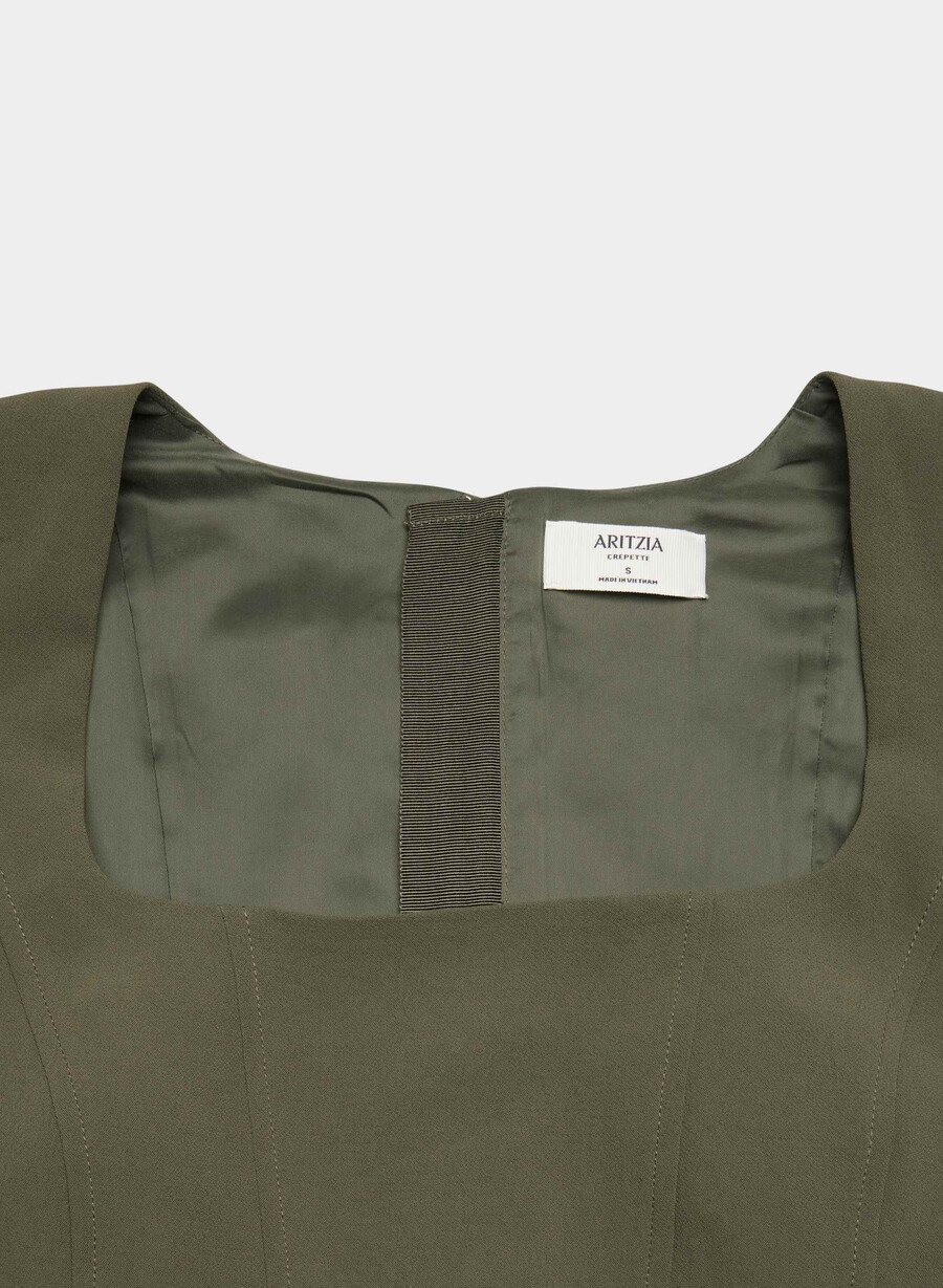 rhodora bustier - crepette mØrk olive