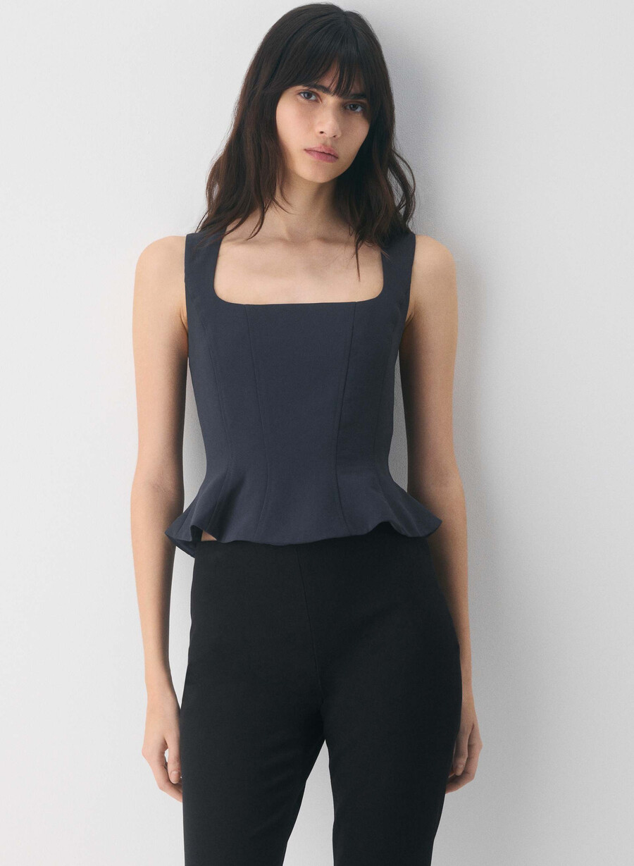 rhodora bustier - crepette dark night navy