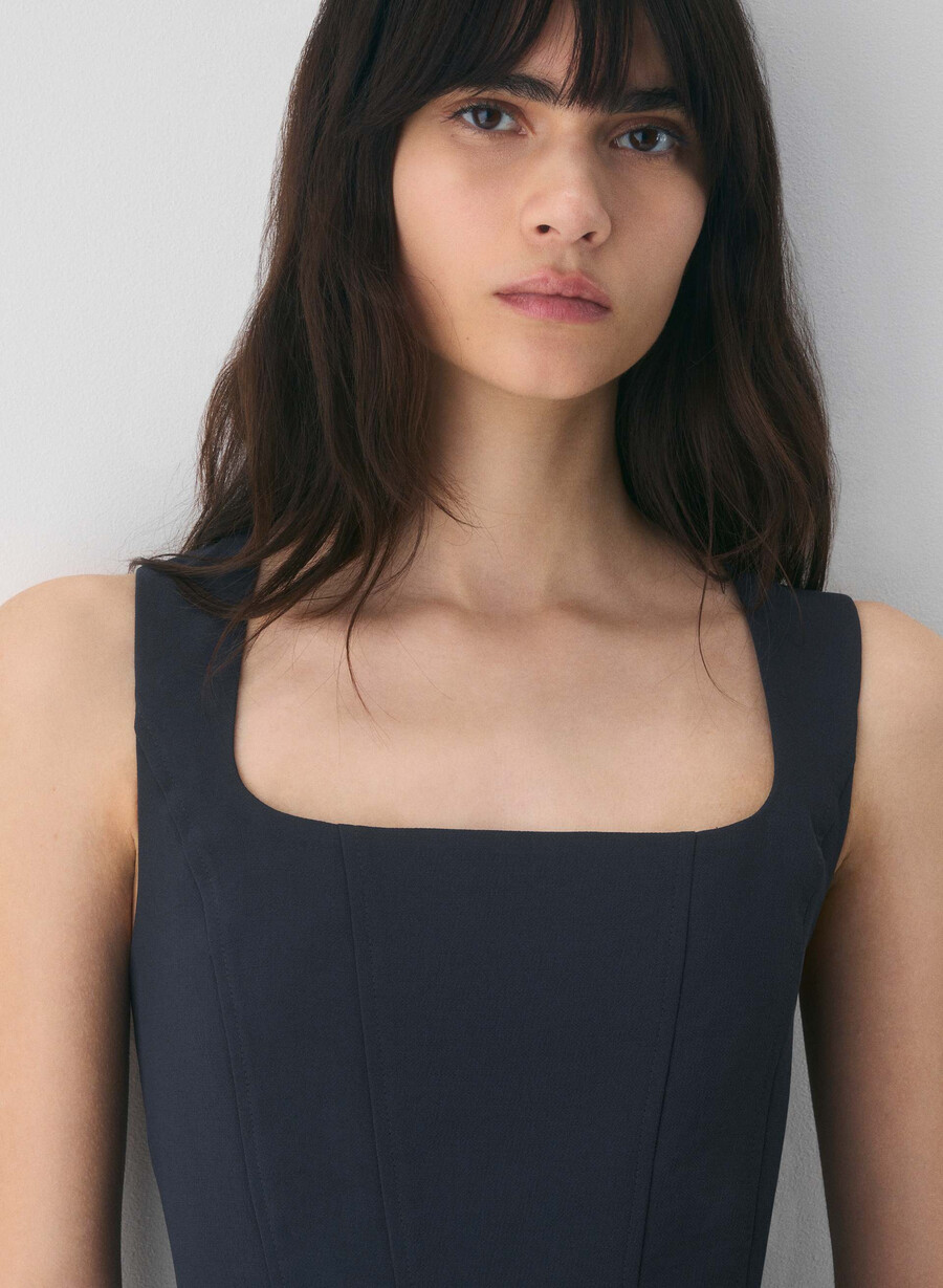 rhodora bustier - crepette dark night navy