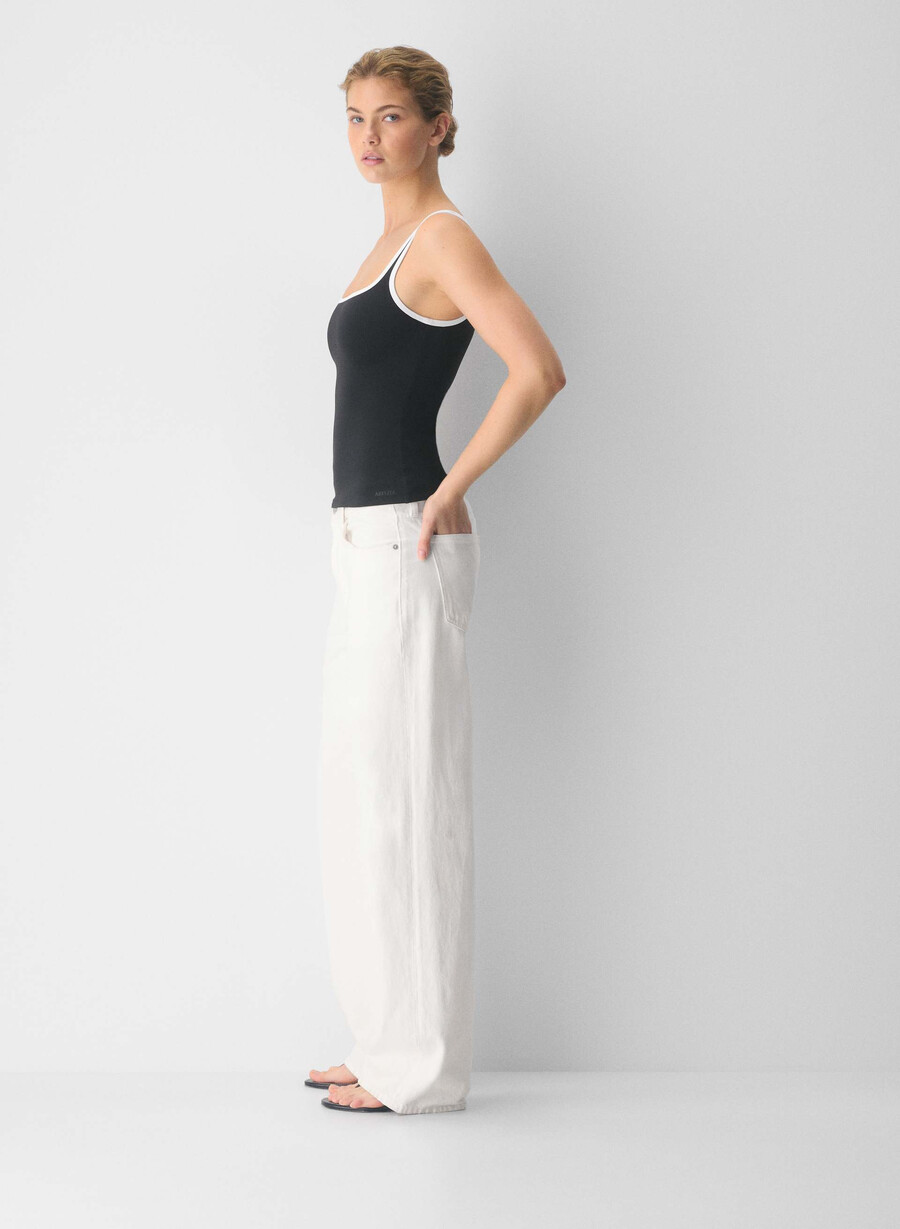 original contour penchant tanktop i lys hvit