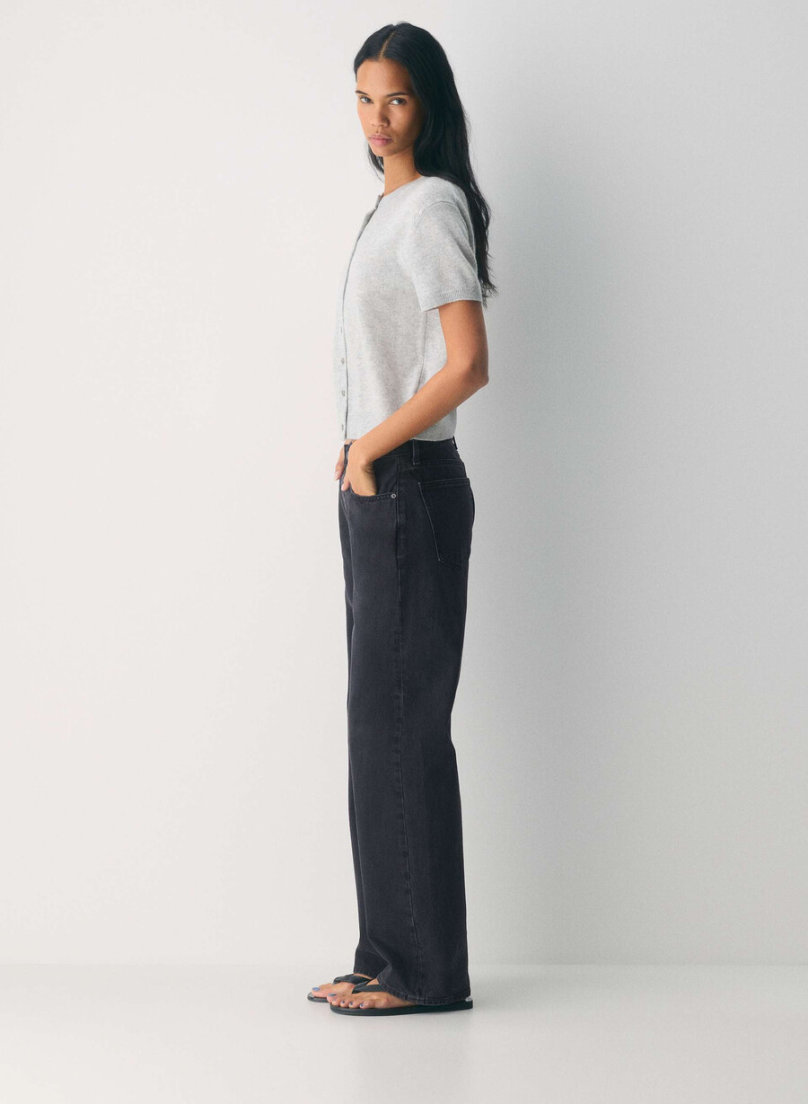 bare cashmere kortermet cardigan lmndhthr fol bwn
