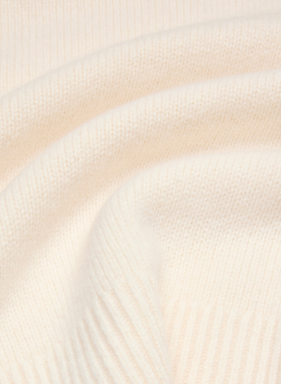 plysj kasjmir overdimensjonert pologenser whisper white