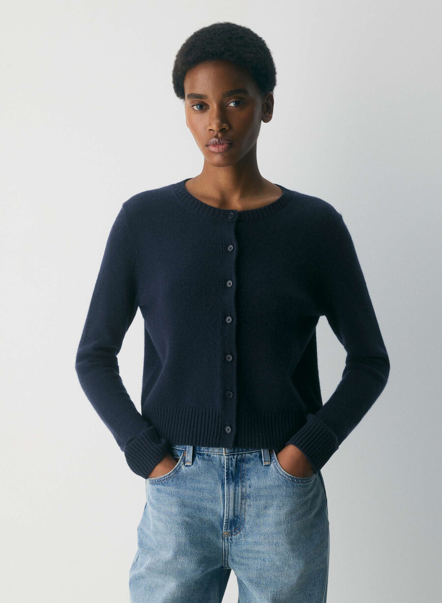 essential cashmere acme cardigan limonade