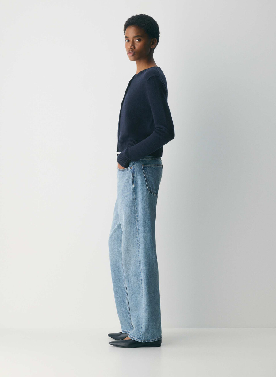 essential cashmere acme cardigan limonade