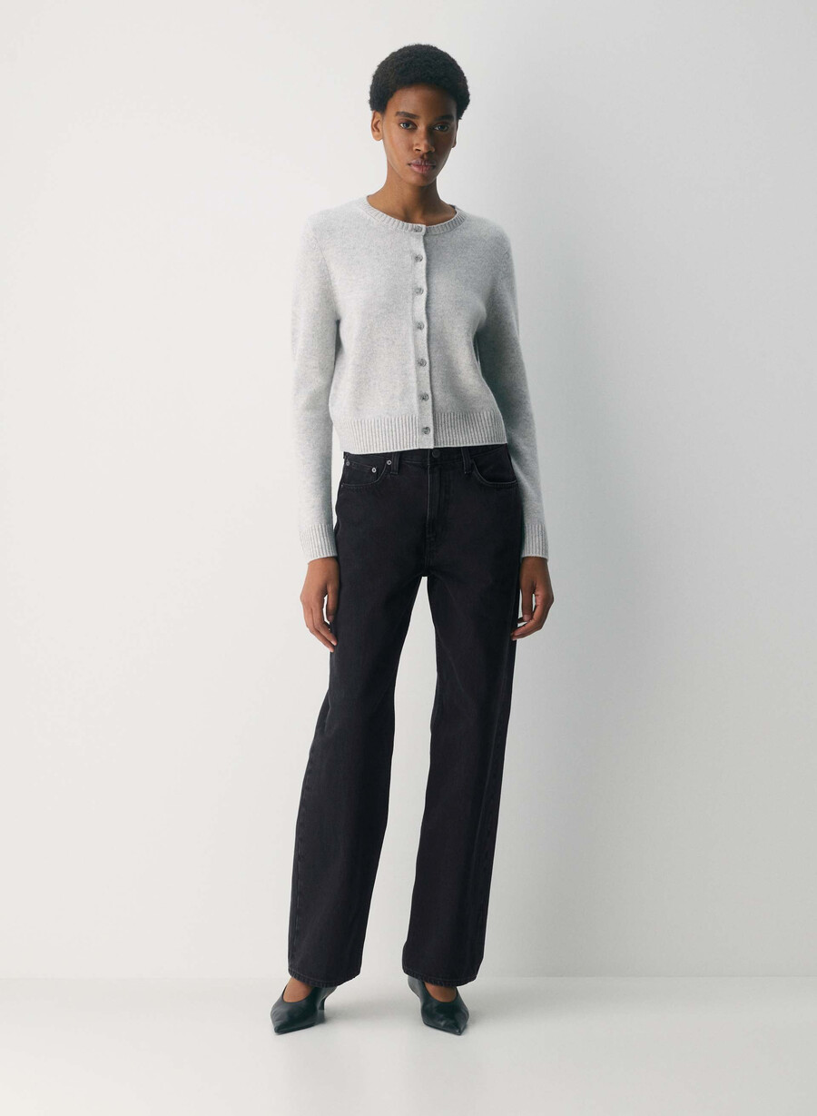essential cashmere acme cardigan mørk krom