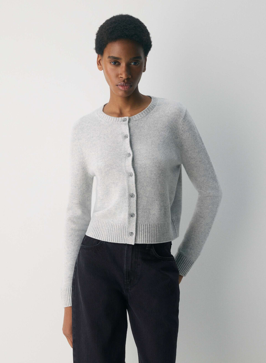 essential cashmere acme cardigan mørk krom