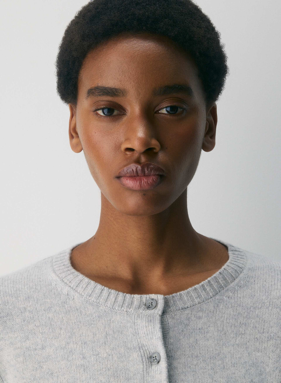 essential cashmere acme cardigan mørk krom