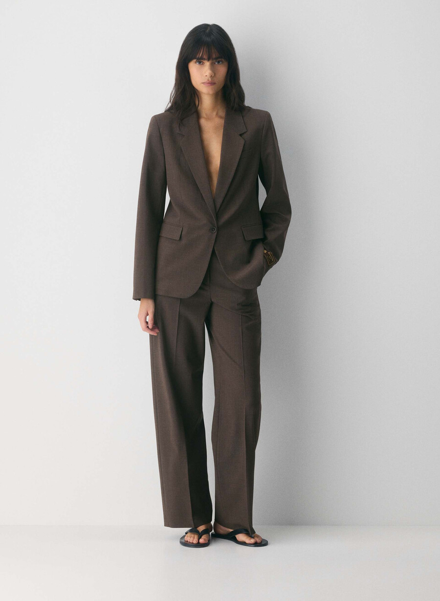 new agency ullbukse heather rich mocha brun