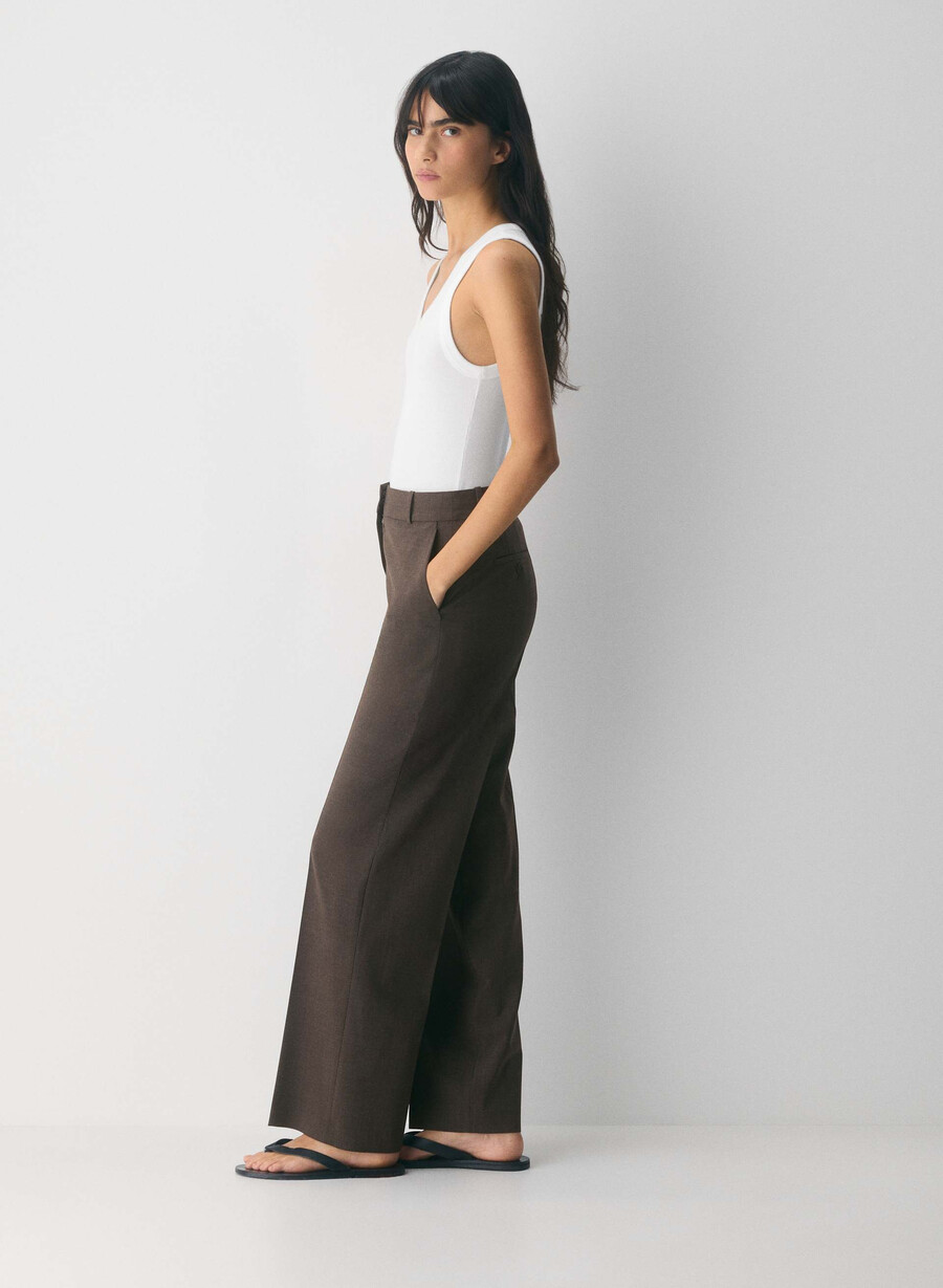 new agency ullbukse heather rich mocha brun