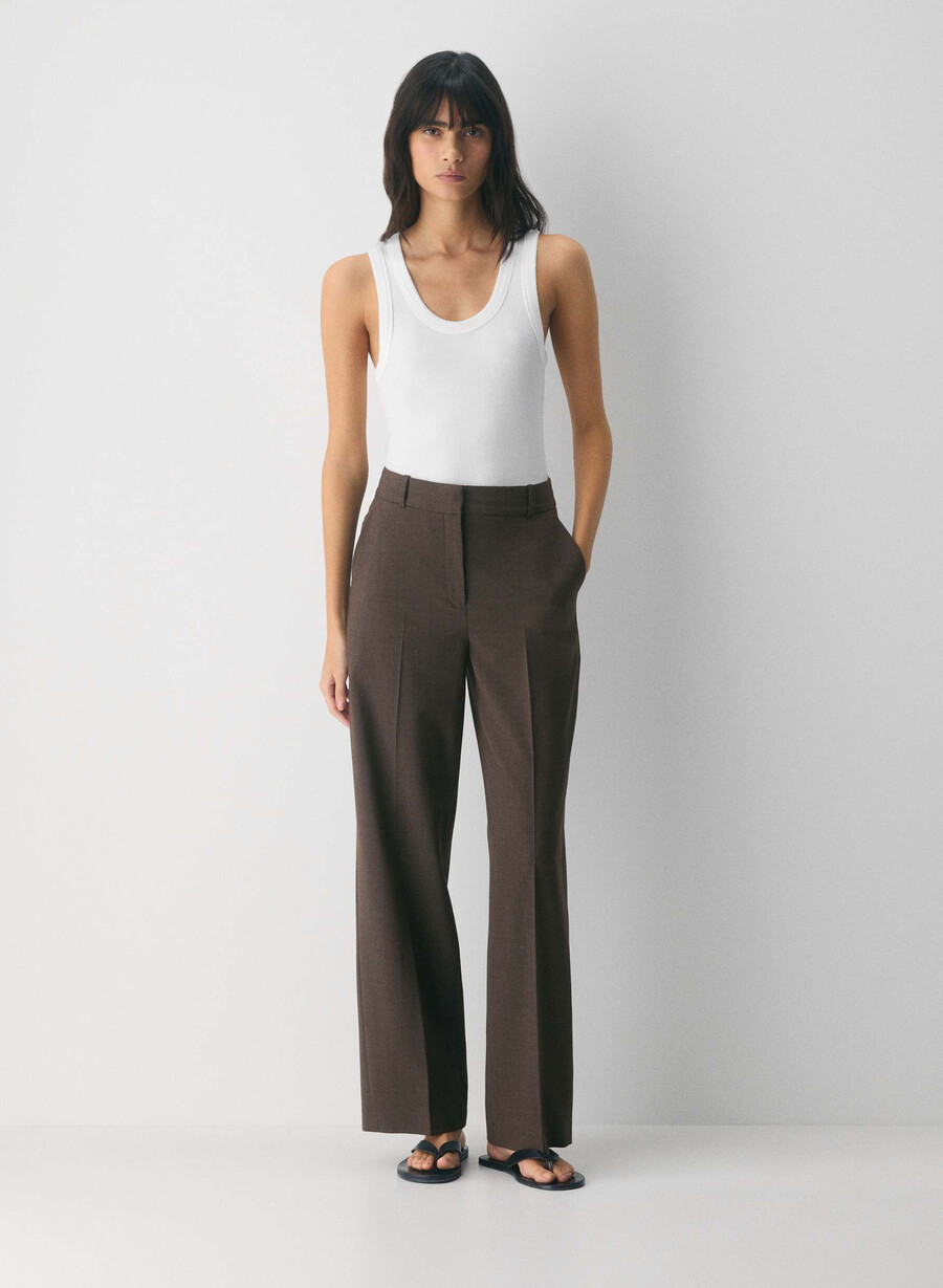 new agency ullbukse heather rich mocha brun