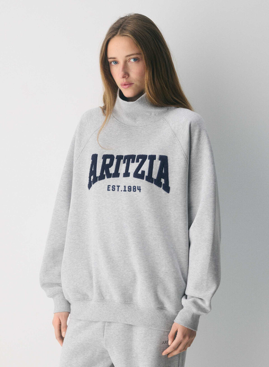 koselig svettefleece mega raglan trakthals h krom admiral