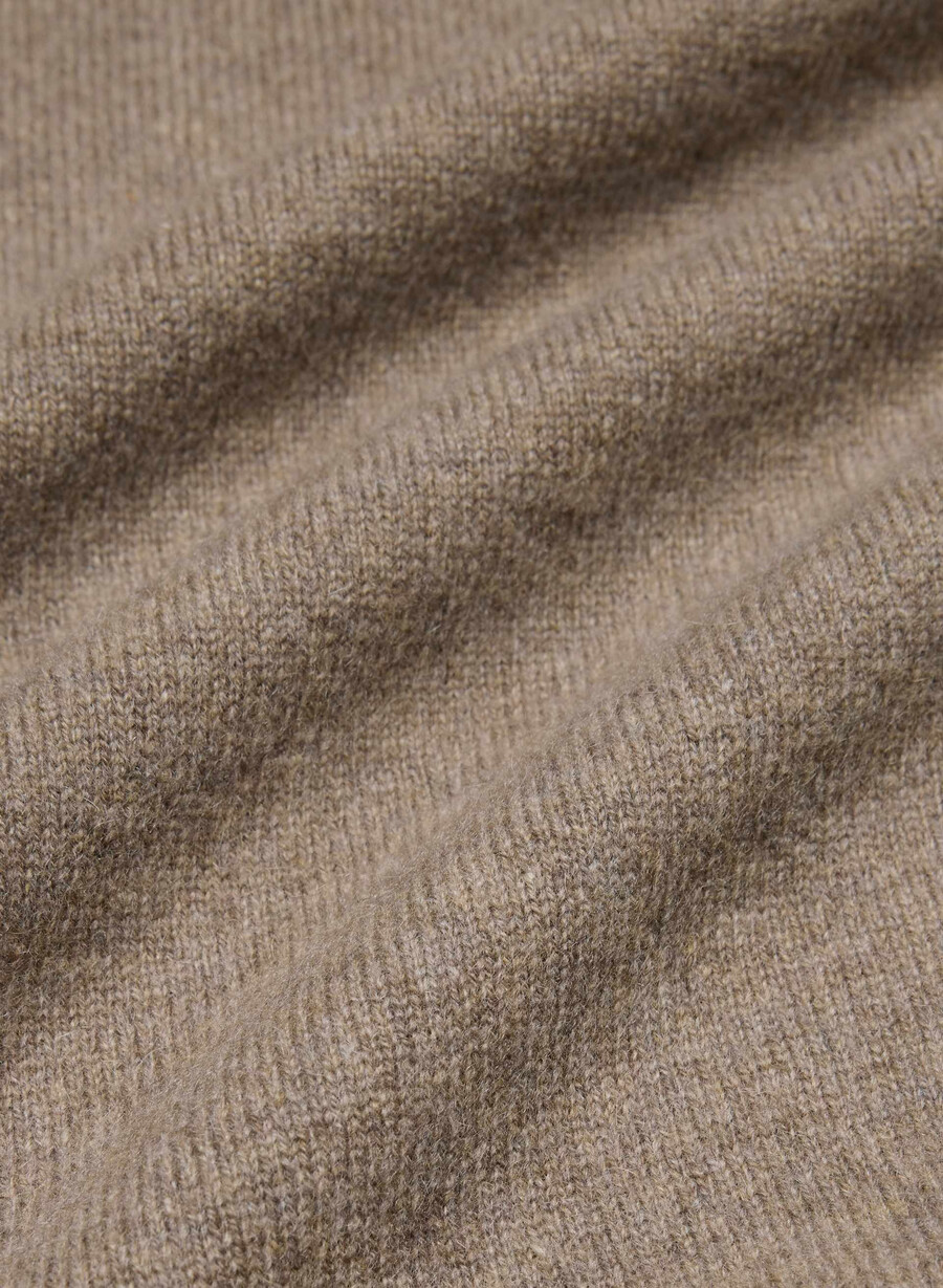bare cashmere avslappet genser med crew-motiv heather folio brun