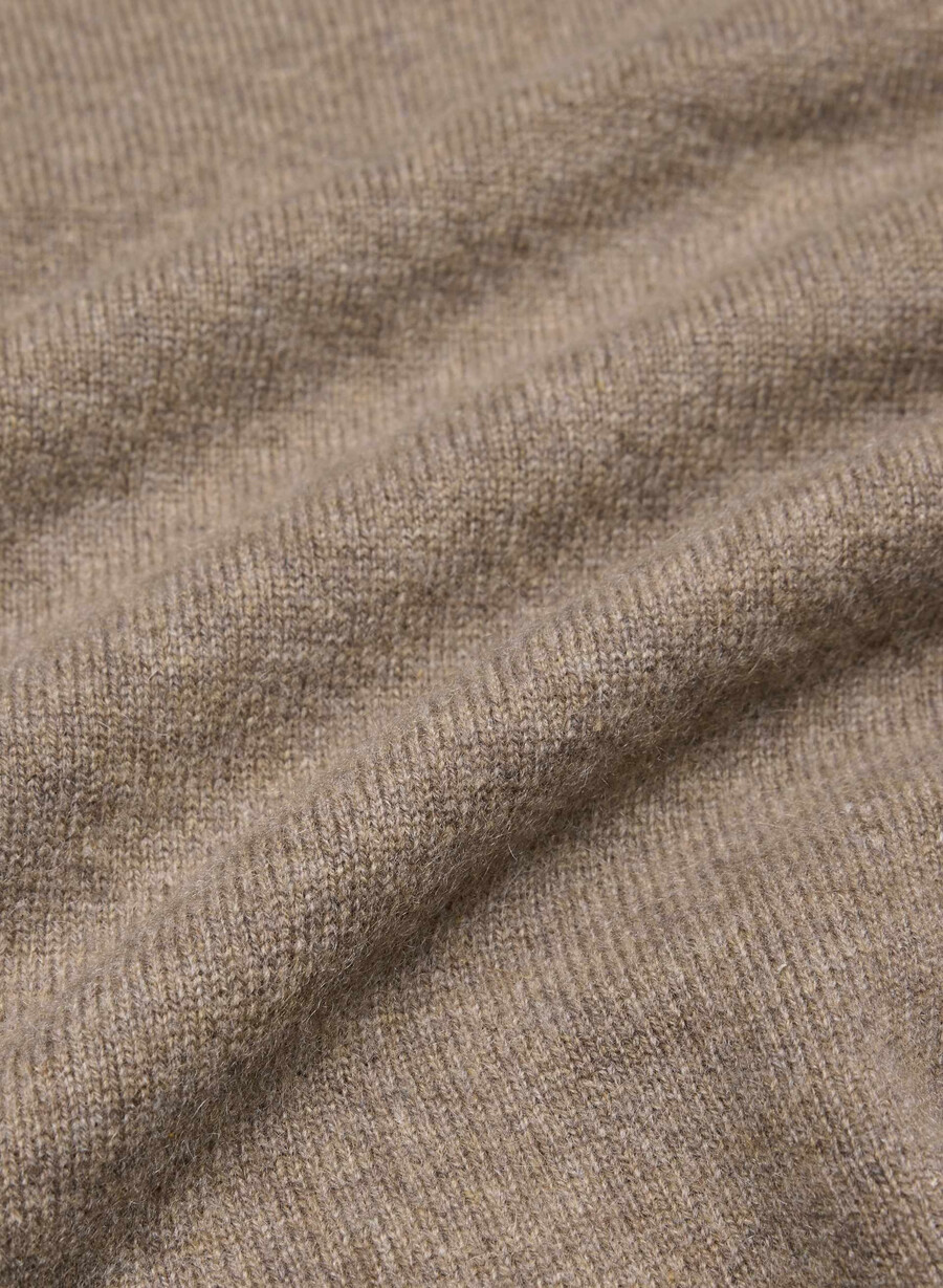 bare cashmere komposisjonsgenser heather folio brun
