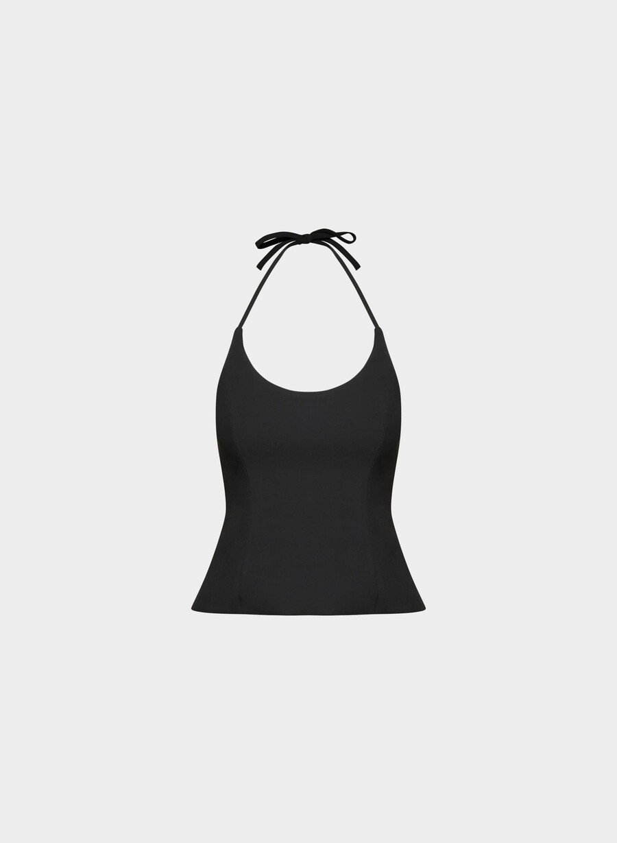 convention halter topp svart