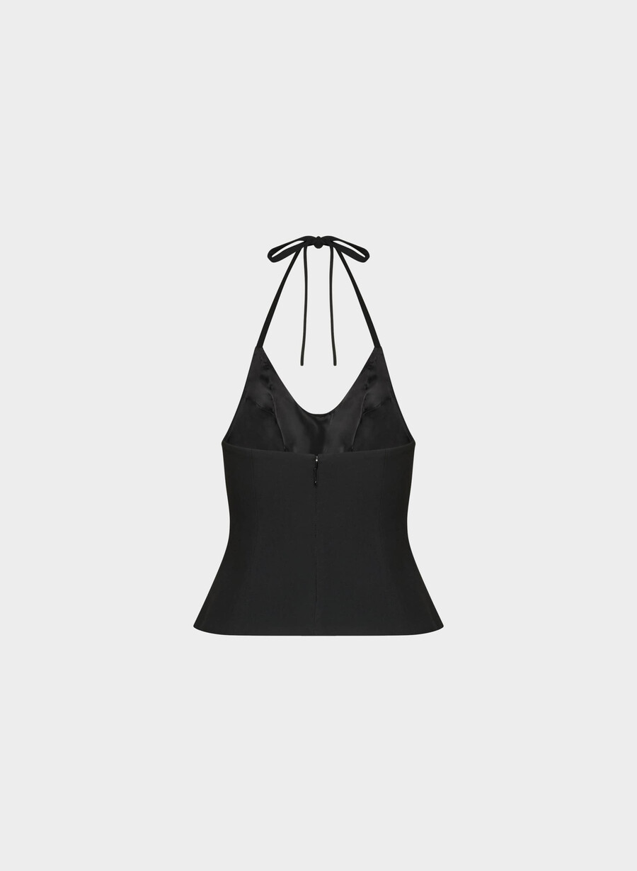 convention halter topp svart