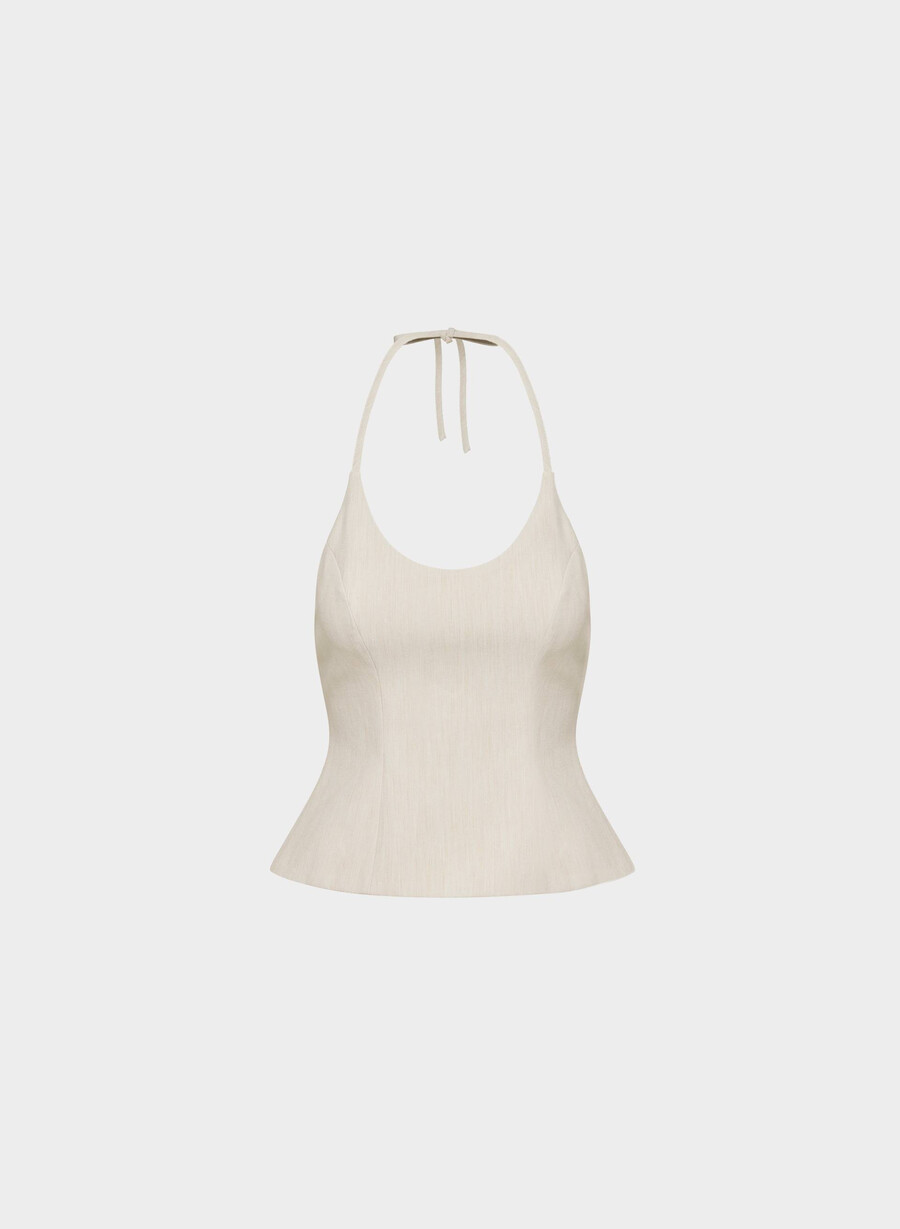 convention halter topp heather matte perle