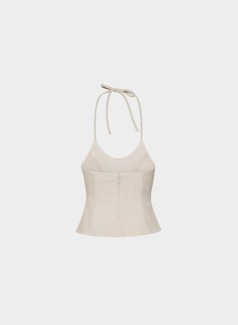 convention halter topp heather matte perle