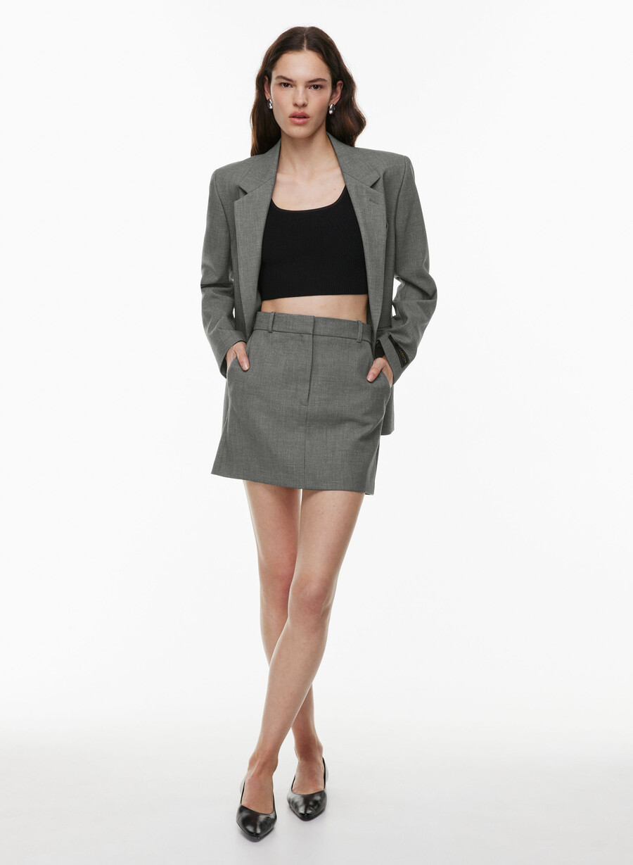 sculpt knit squareneck cropped tank svart