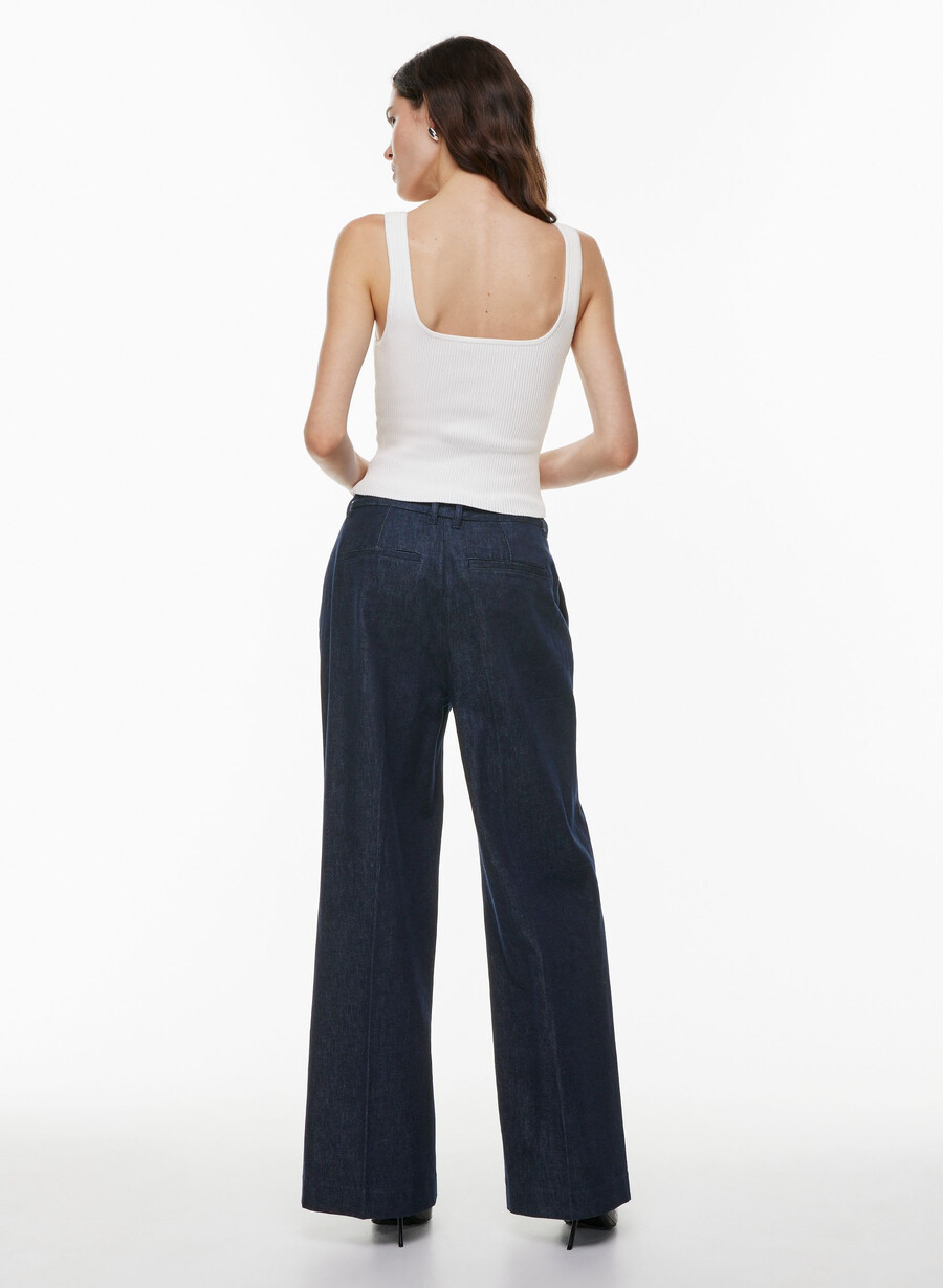 sculpt strikket topp med firkantet hals hvit