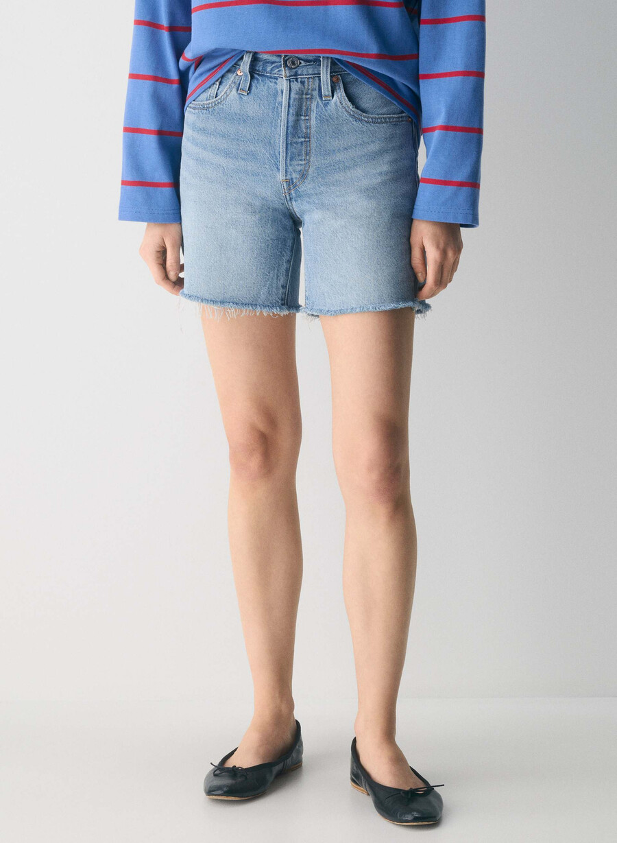 levis 501 mid thigh jeans short fun flare