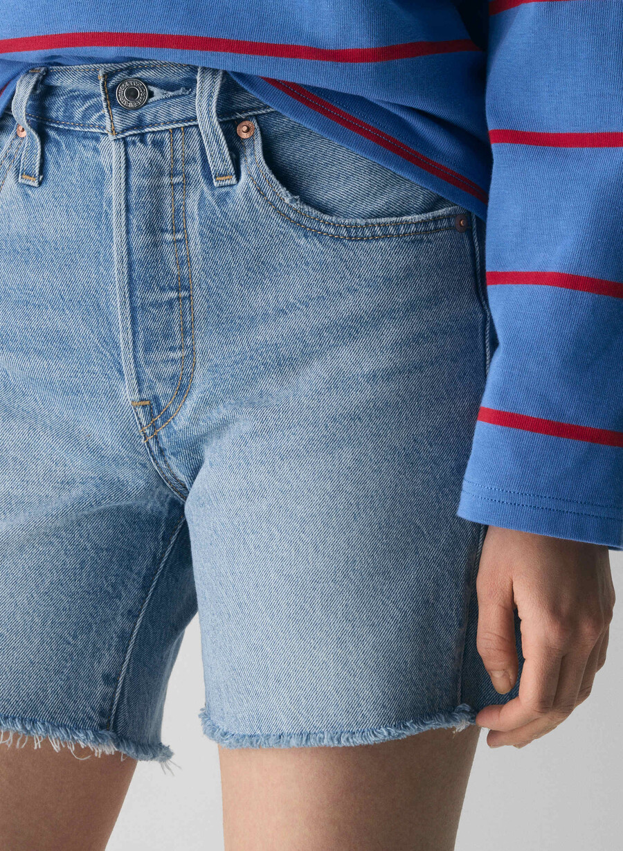 levis 501 mid thigh jeans short fun flare