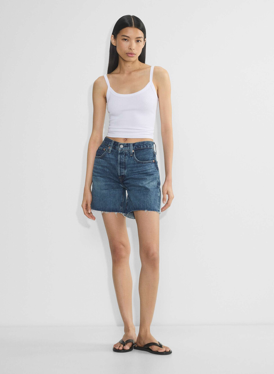levis 501 mid thigh jeanshorts oppsigelse