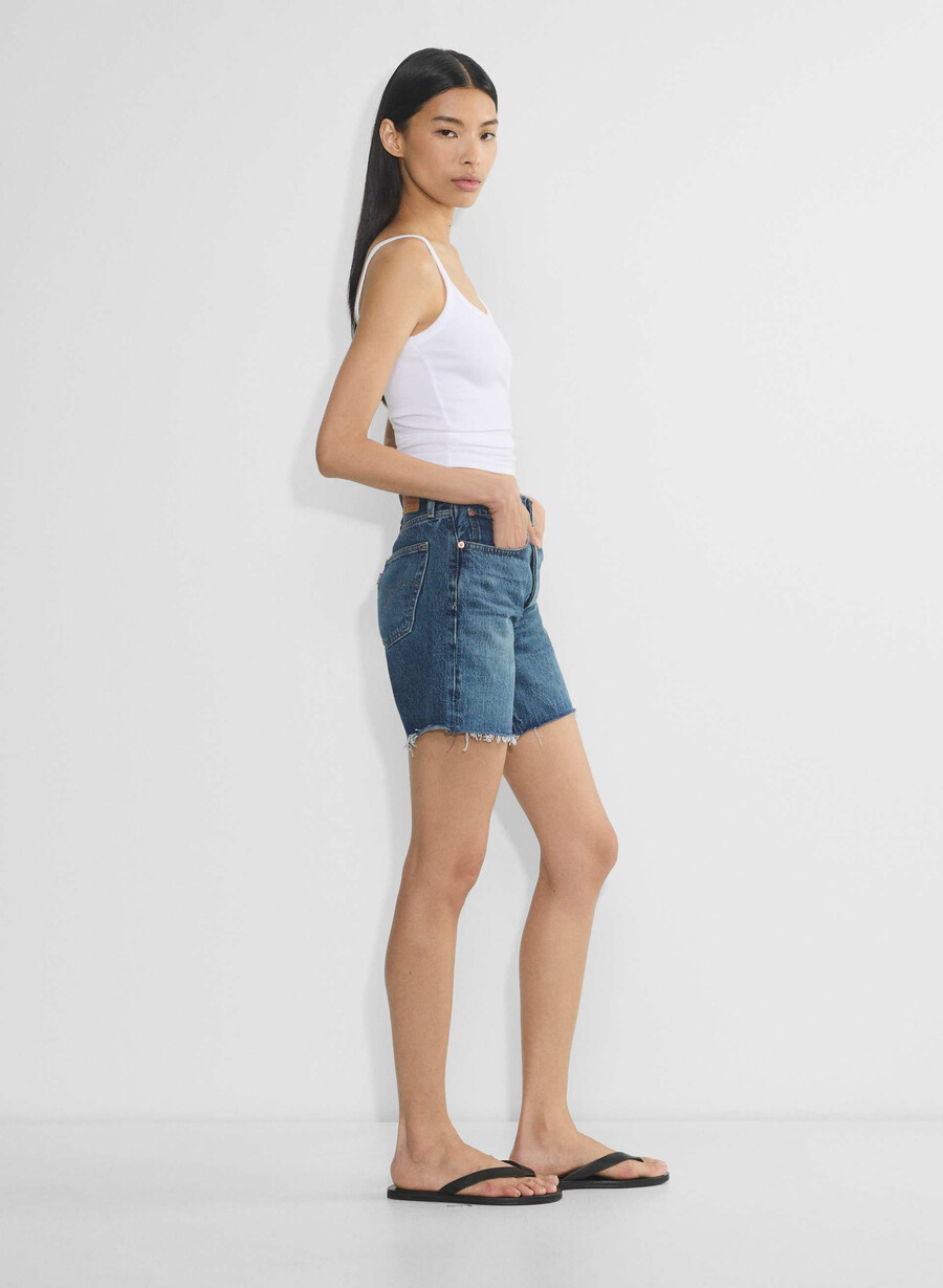 levis 501 mid thigh jeanshorts oppsigelse