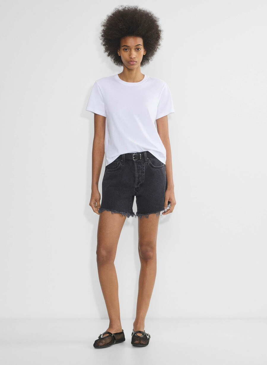 denim forum ekskjæresten midt på låret short svart eyeliner