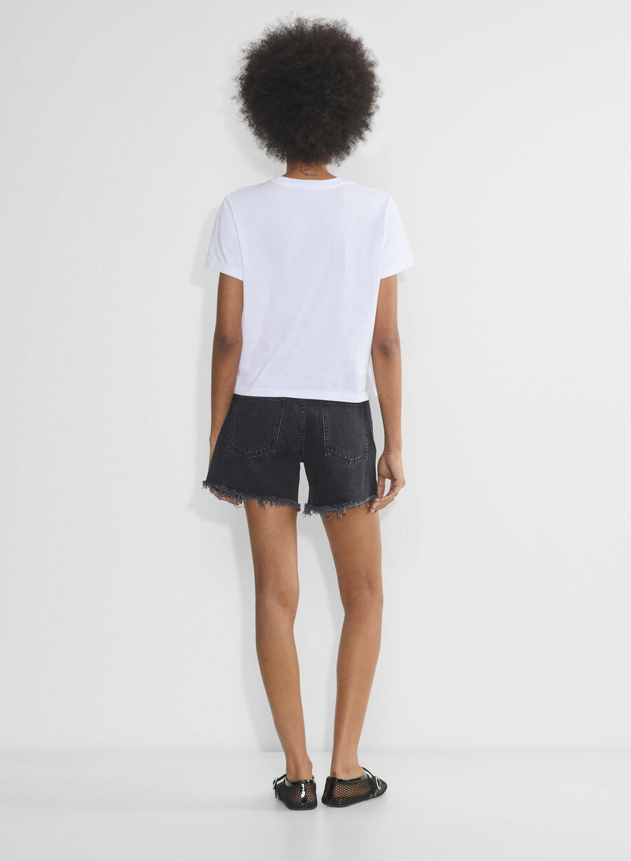 denim forum ekskjæresten midt på låret short svart eyeliner