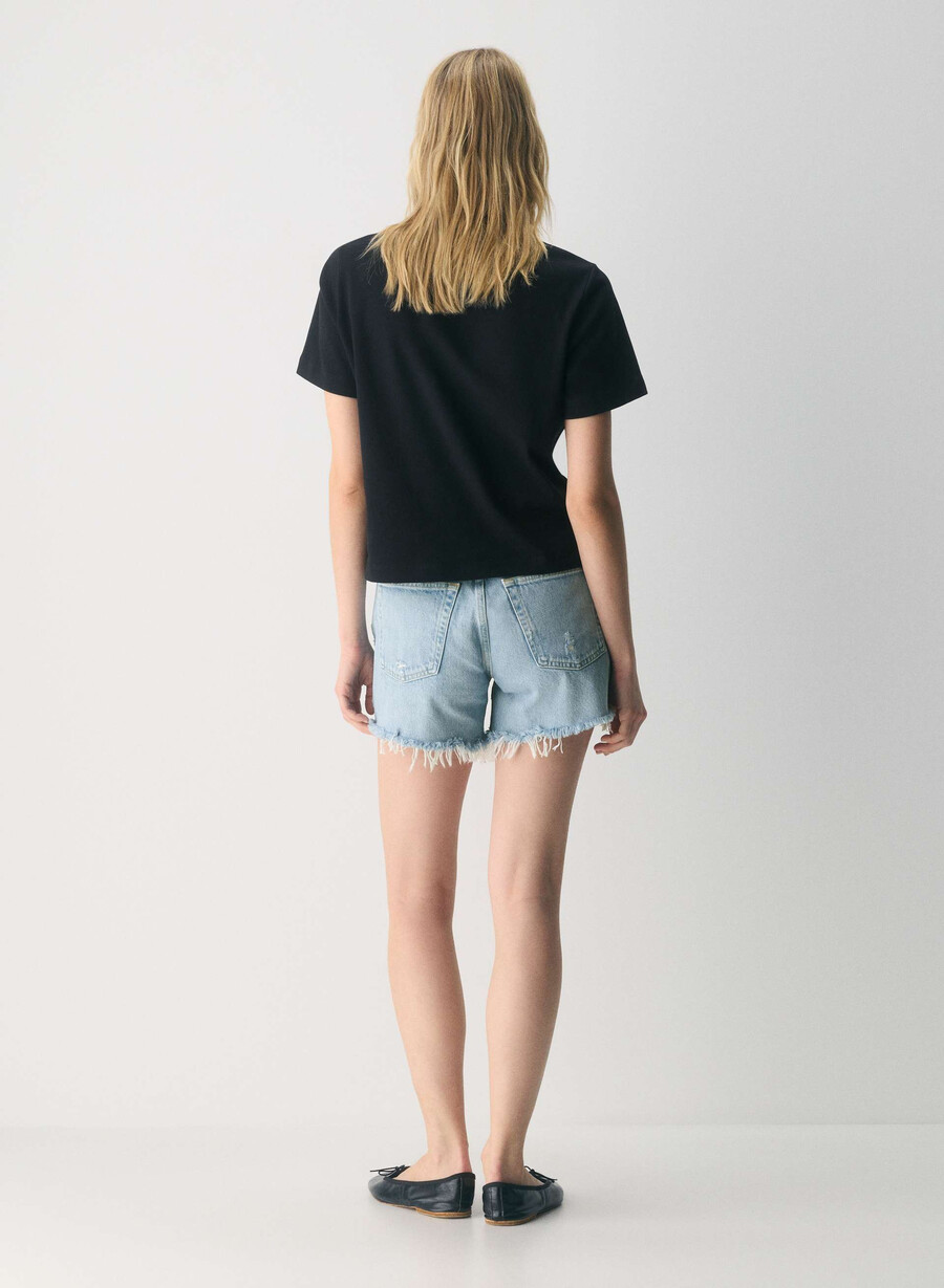 agolde parker lange jeans shorts swapmeet blÅ