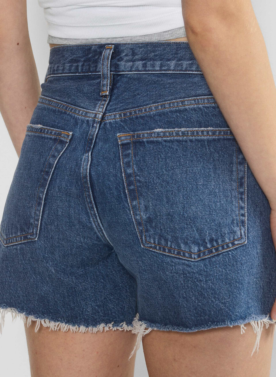 agolde parker lange jeans shorts forsiktig