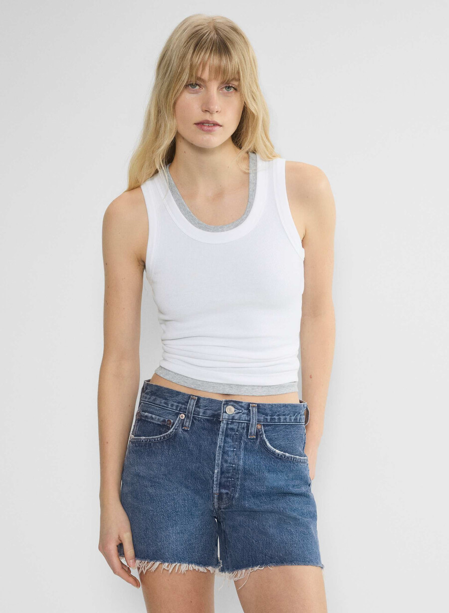 agolde parker lange jeans shorts forsiktig