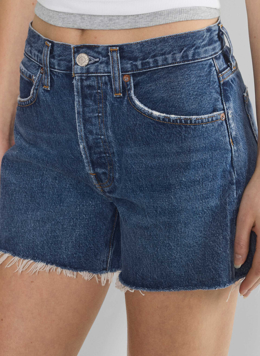 agolde parker lange jeans shorts forsiktig