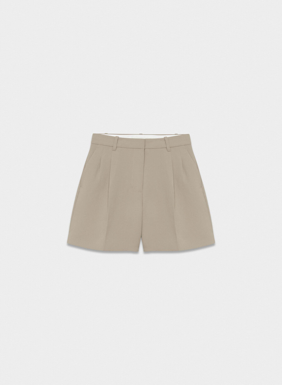 the effortless short mid-thigh – crepette nomad taupe