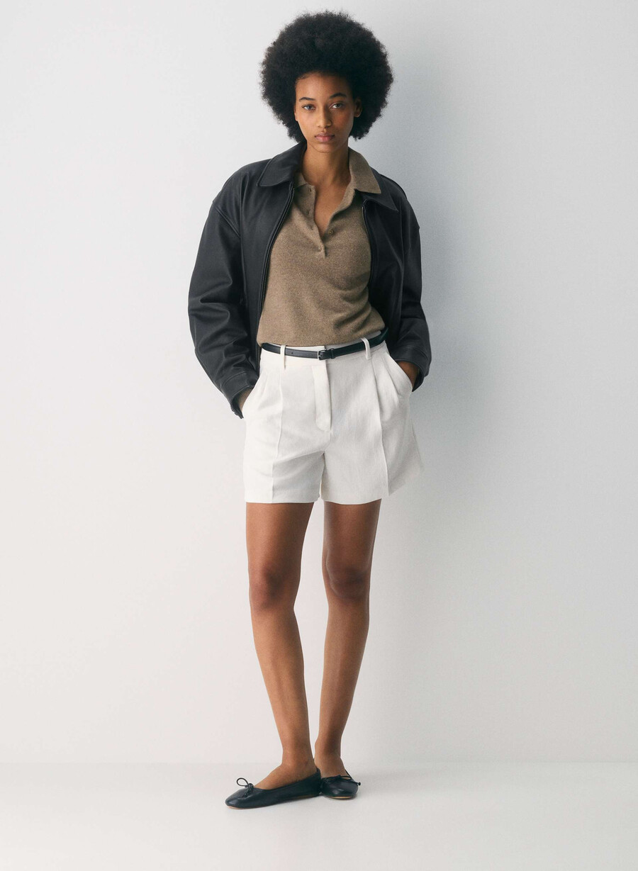 the effortless short mid-thigh – crepette dark nat navy