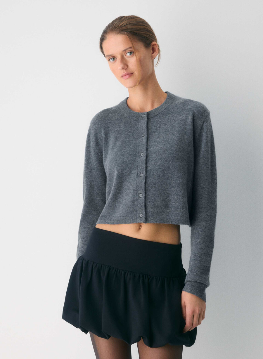 softspoke sicilia cardigan mørk grå lyng