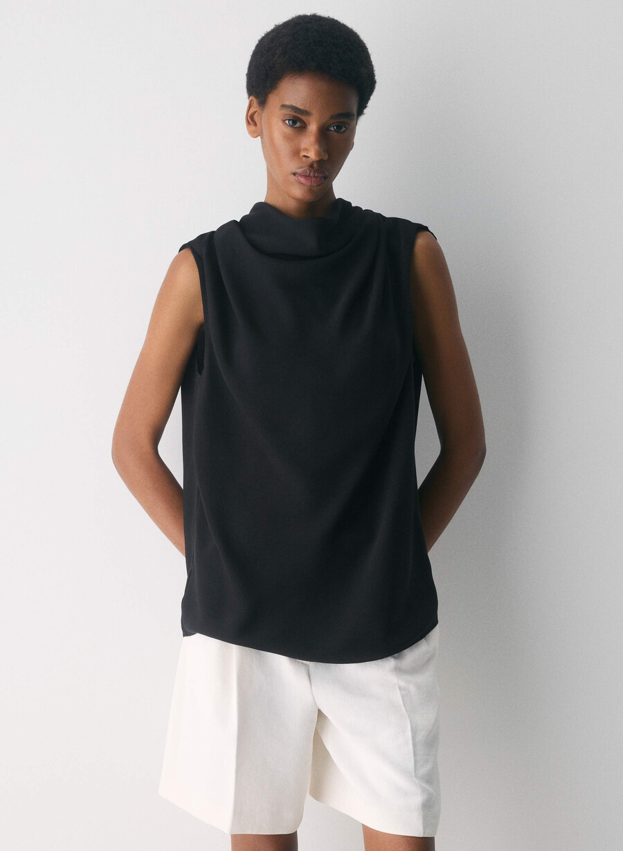 carter-bluse svart