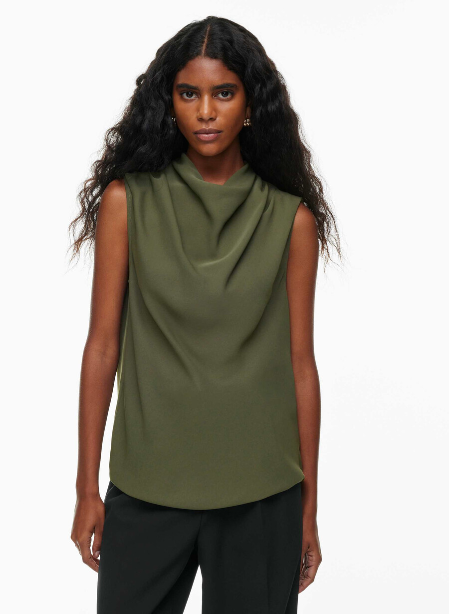 carter-bluse mØrk oliven