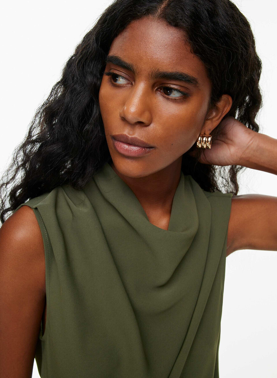 carter-bluse mØrk oliven