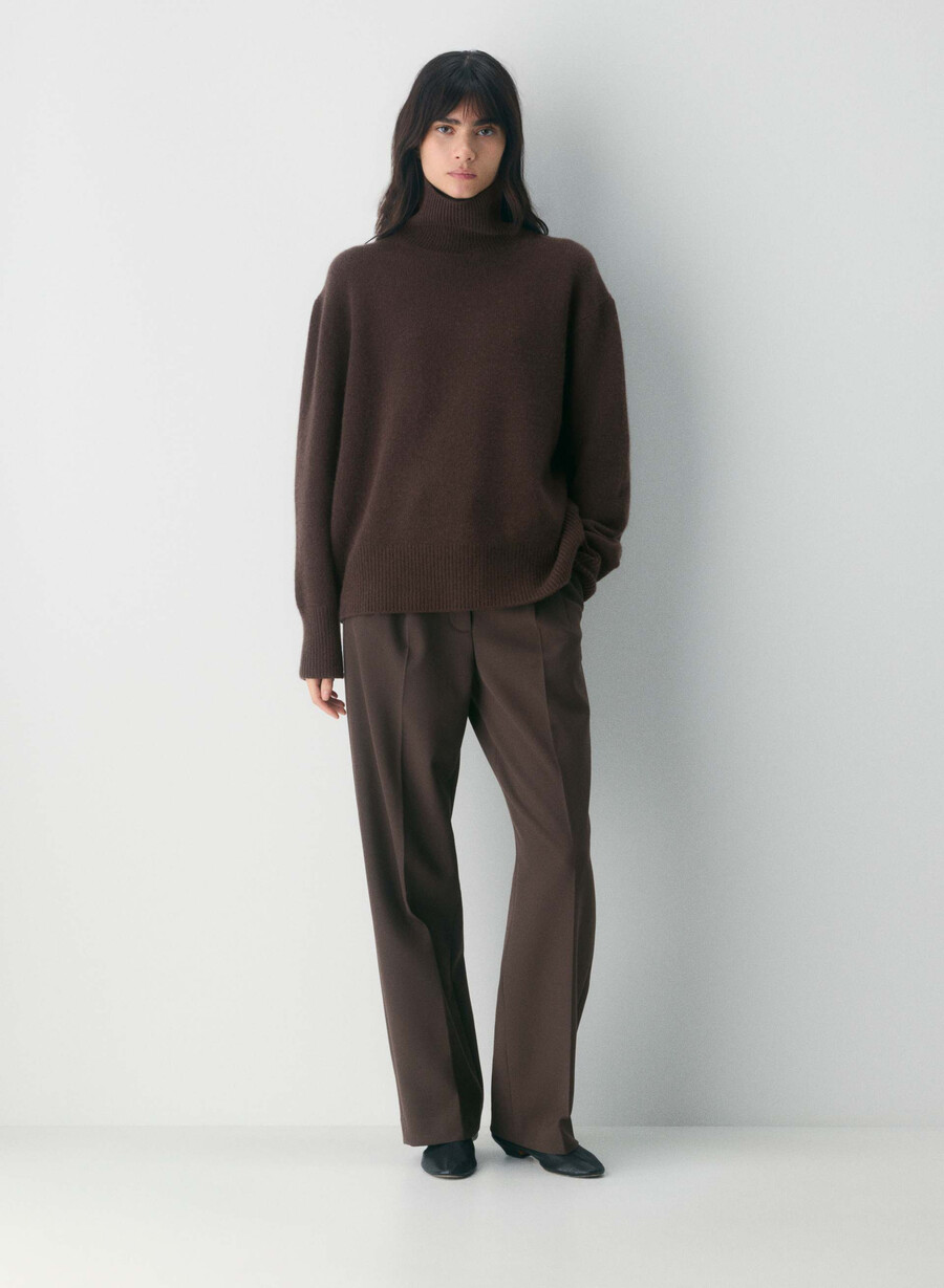 the effortless pant - reessensiell rik mokkabrun
