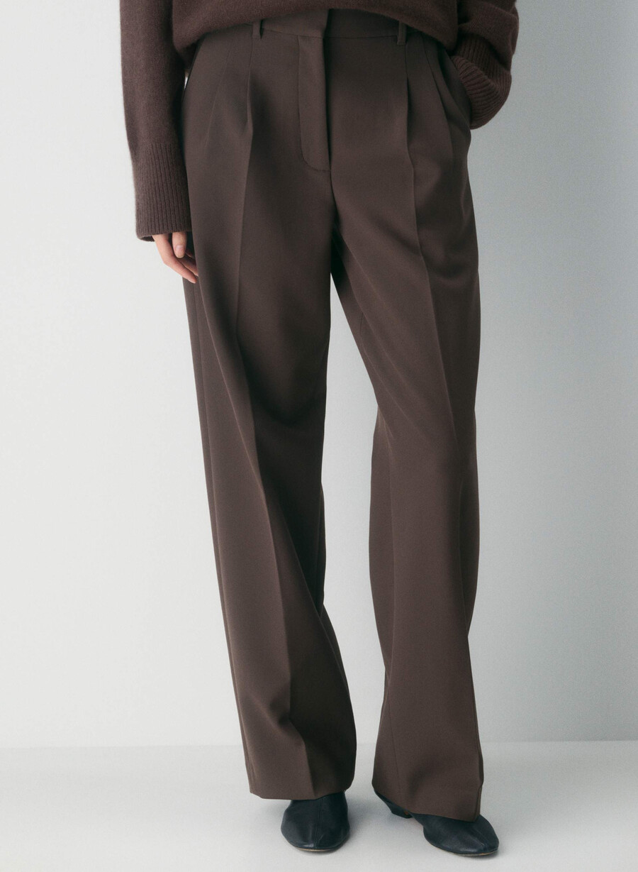 the effortless pant - reessensiell rik mokkabrun