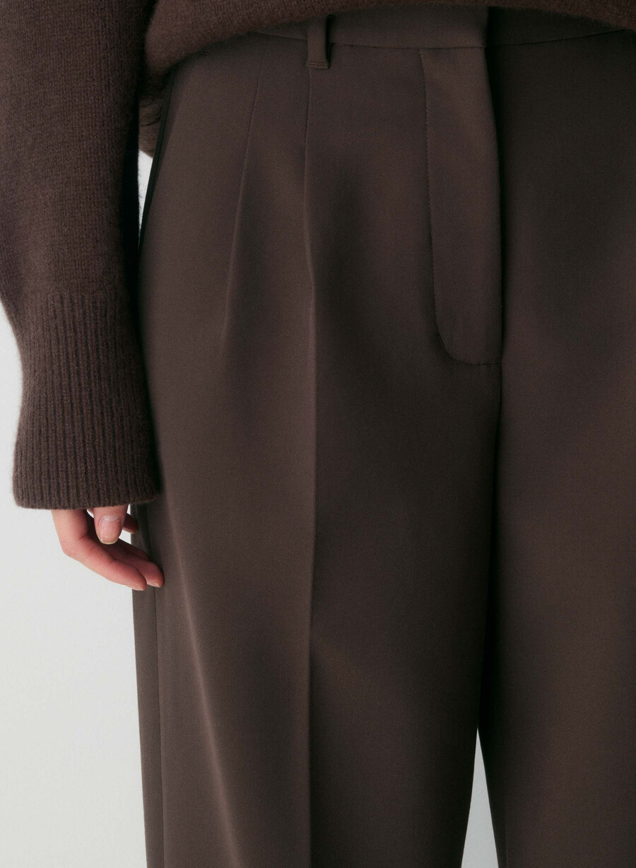 the effortless pant - reessensiell rik mokkabrun