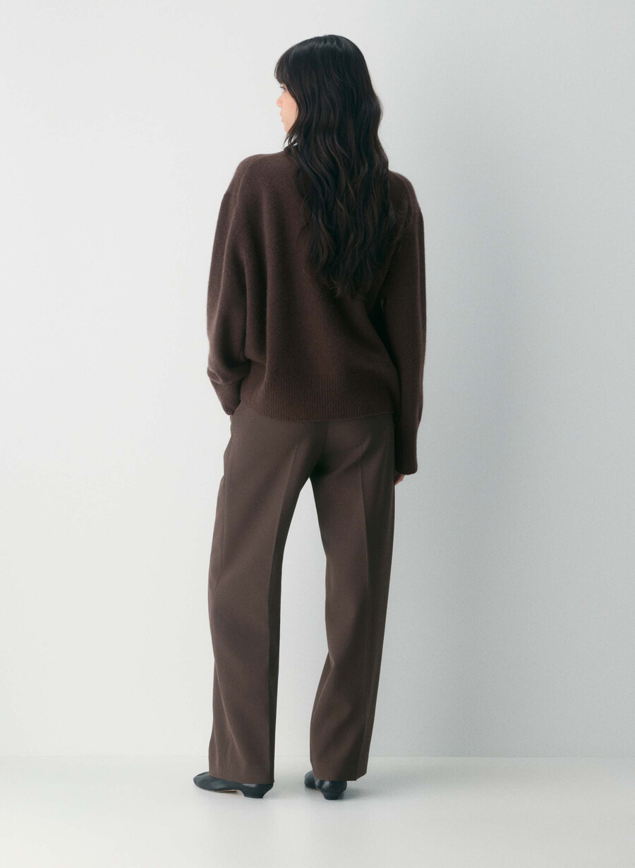 the effortless pant - reessensiell rik mokkabrun