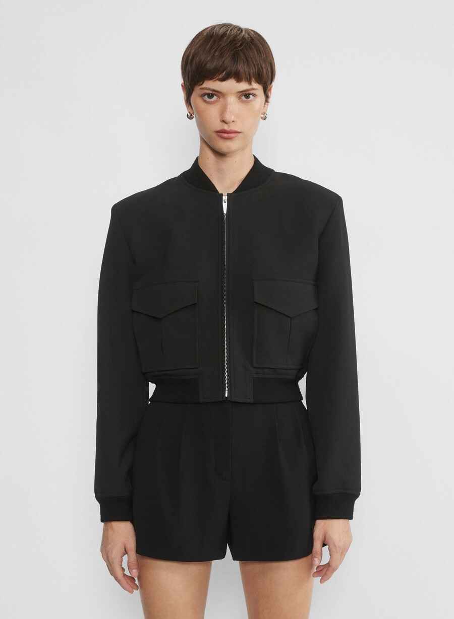 plissert minishorts svart