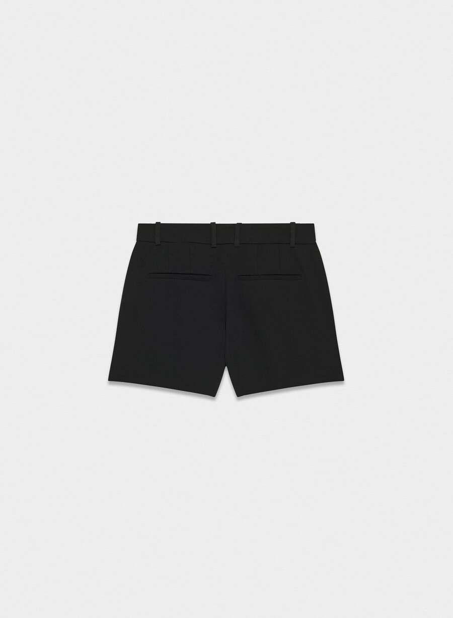 plissert minishorts svart