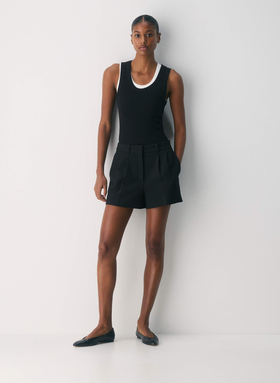 plisset minishorts - reessential svart